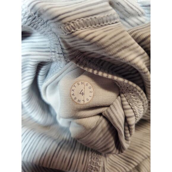 Lululemon 4 Wunder Under High Rise Crop 21” Luxtreme White Stripes LW6AXTS - Picture 5 of 12